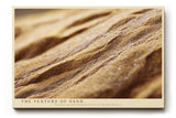 Paul Sinus Wandbild The Texture of Sand Nahaufnahme goldener Sandkörner in wellenförmigen Strukturen – ein Spiel aus Licht, Tiefe und Natur.