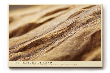 Paul Sinus Wandbild The Texture of Sand Nahaufnahme goldener Sandkörner in wellenförmigen Strukturen – ein Spiel aus Licht, Tiefe und Natur.