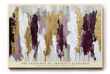 Paul Sinus Wandbild The Textures of Abstract Elegance – Modernes Acrylmotiv in Gold, Weiß und Bordeaux mit strukturierter Oberfläche und Tiefenwirkung