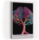 Paul Sinus Wandbild in 40x60cm The Thinking Tree – farbintensiver Baum mit neuronaler Struktur, moderne Naturund Gedankenmetapher