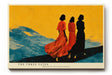 Paul Sinus Wandbild 120x80cm The Three Fates moderne Kunst Silhouetten Frauen Landschaft Poster für Wohnzimmer Schlafzimmer Büro