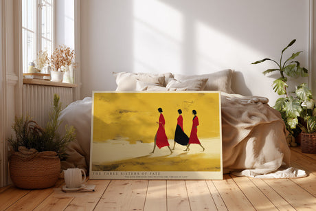 Paul Sinus Wandbild The Three Sisters of Fate Minimalist Figures on Golden Path