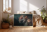 Paul Sinus Wandbild The Tiger Crowned with Blossoms Strength and Beauty in Harmony