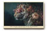 Paul Sinus Wandbild The Tiger Crowned with Blossoms Strength and Beauty in Harmony