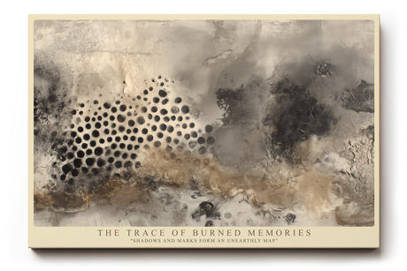 Paul Sinus Wandbild The Trace of Burned Memories abstraktes Motiv in erdigen Farbtönen mit Struktur und Tiefe