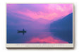 Paul Sinus Wandbild The Tranquility of Mountain Lakes – Mystische Berglandschaft mit Boot im Abendlicht, Symbol für Ruhe, Harmonie und Naturverbundenheit