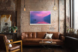 Paul Sinus Wandbild The Tranquility of Mountain Lakes – Mystische Berglandschaft mit Boot im Abendlicht, Symbol für Ruhe, Harmonie und Naturverbundenheit