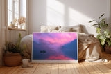 Paul Sinus Wandbild The Tranquility of Mountain Lakes – Mystische Berglandschaft mit Boot im Abendlicht, Symbol für Ruhe, Harmonie und Naturverbundenheit