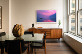 Paul Sinus Wandbild The Tranquility of Mountain Lakes – Mystische Berglandschaft mit Boot im Abendlicht, Symbol für Ruhe, Harmonie und Naturverbundenheit