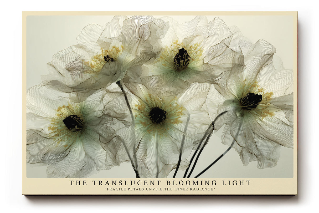Paul Sinus Wandbild The Translucent Blooming Light Fragile Flowers in Gentle Radiance