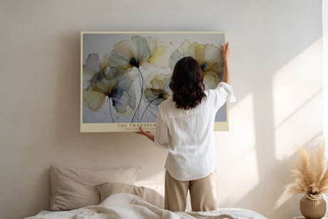 Paul Sinus Wandbild The Transparent Flowers – filigrane Blüten in zarten Farben symbolisieren Zerbrechlichkeit, Leichtigkeit und poetische Schönheit