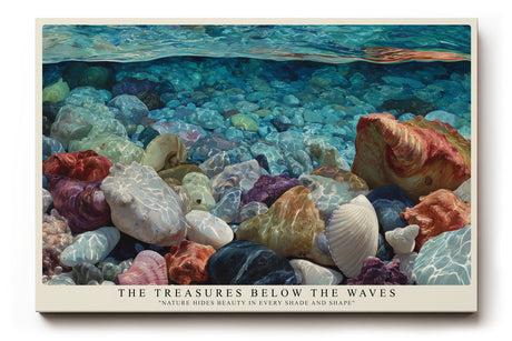 Paul Sinus Wandbild The Treasures Below the Waves Colorful Seashells Underwater Harmony