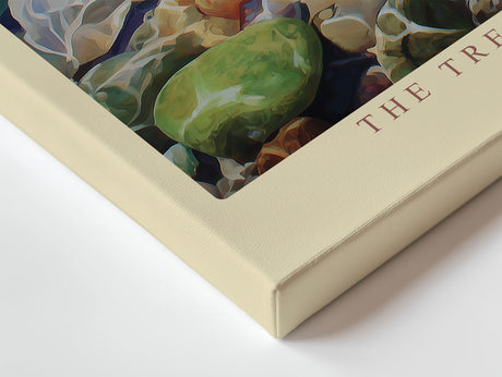Paul Sinus Wandbild The Treasures Beneath Clear Waters – Realistisches Meeresmotiv mit Muscheln und Steinen im klaren Wasser, farbenfrohes Naturkunstwerk