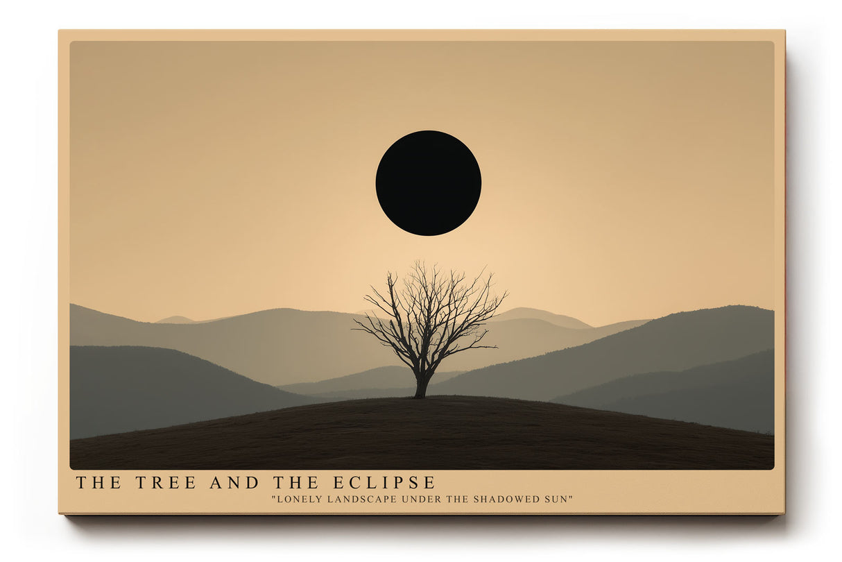 Paul Sinus Wandbild The Tree and the Eclipse – Der einsame Baum unter der Finsternis