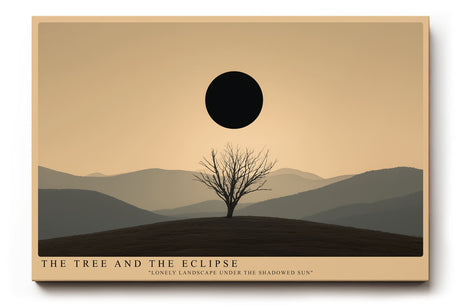 Paul Sinus Wandbild The Tree and the Eclipse – Der einsame Baum unter der Finsternis