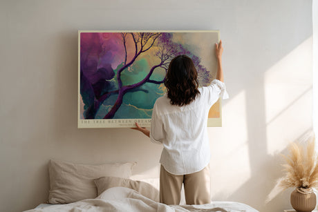 Paul Sinus Wandbild The Tree Between Dreaming Skies Colorful Branches Across Imaginary Worlds