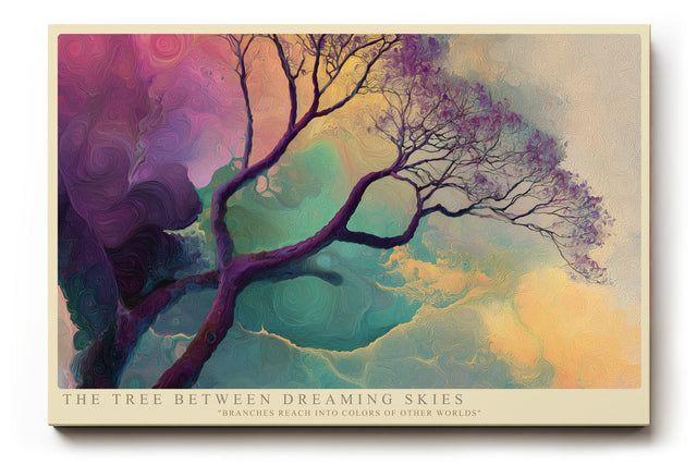 Paul Sinus Wandbild The Tree Between Dreaming Skies Colorful Branches Across Imaginary Worlds