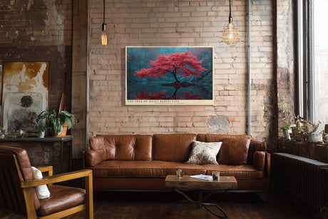 Paul Sinus Wandbild The Tree of Quiet Reflection Red Maple Serenity Over Still Waters