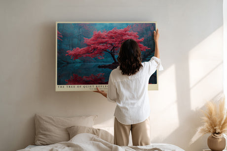 Paul Sinus Wandbild The Tree of Quiet Reflection Red Maple Serenity Over Still Waters