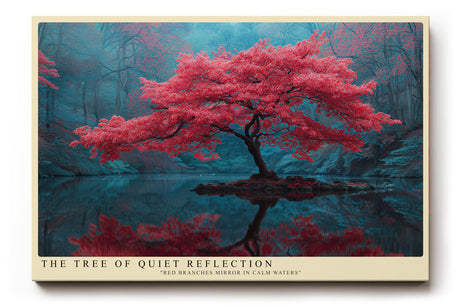 Paul Sinus Wandbild The Tree of Quiet Reflection Red Maple Serenity Over Still Waters
