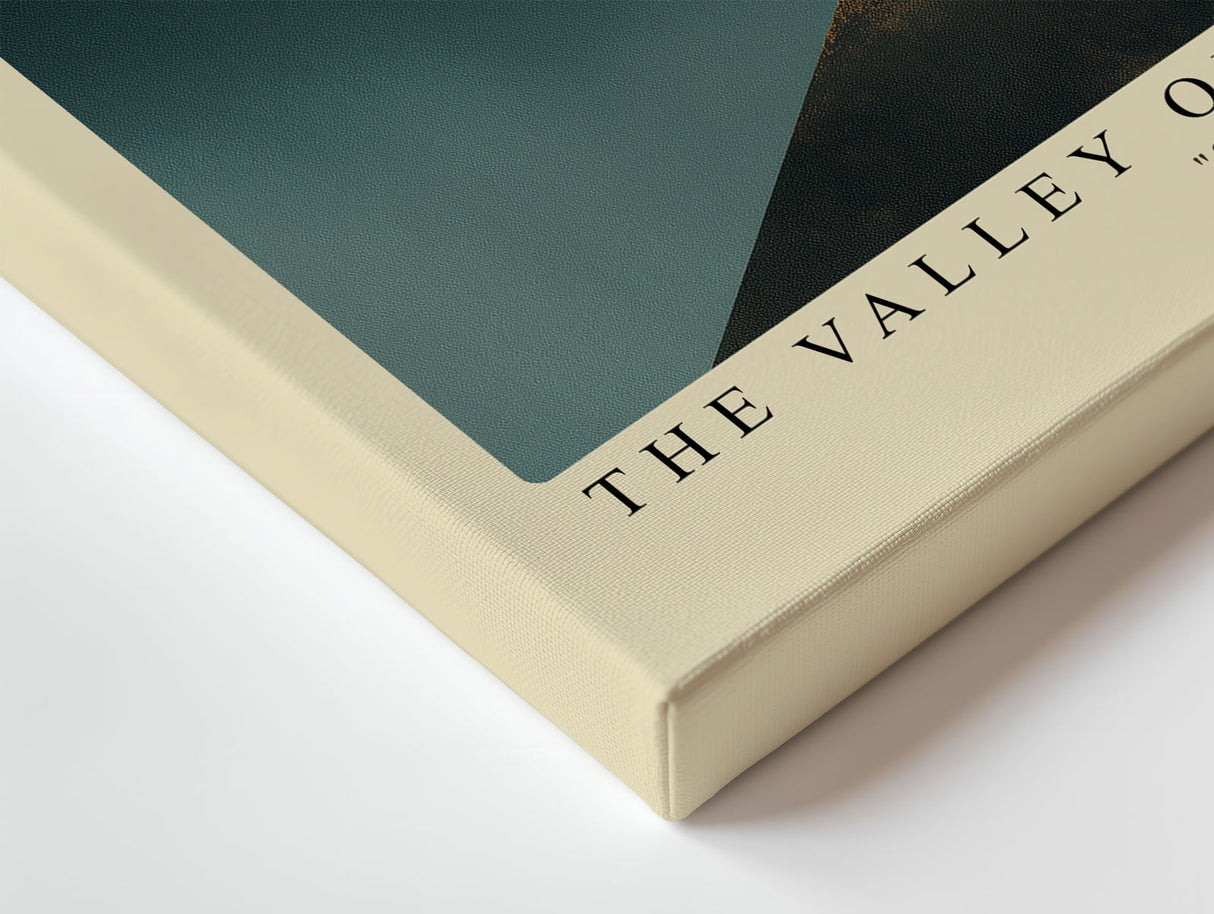 Paul Sinus Wandbild The Valley of Crossing Light Golden Mountains in Shadow and Sun