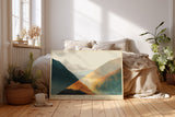 Paul Sinus Wandbild The Valley of Crossing Light Golden Mountains in Shadow and Sun