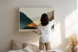 Paul Sinus Wandbild The Valley of Crossing Light Golden Mountains in Shadow and Sun