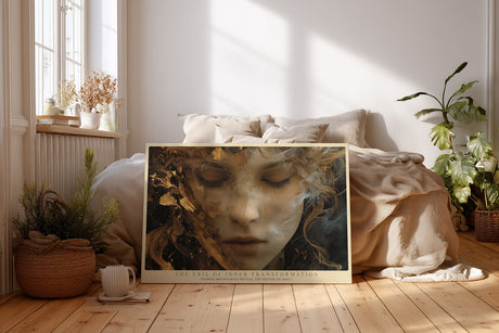 Paul Sinus Wandbild The Veil of Inner Transformation Ethereal Portrait of Renewal and Emotional Awakening