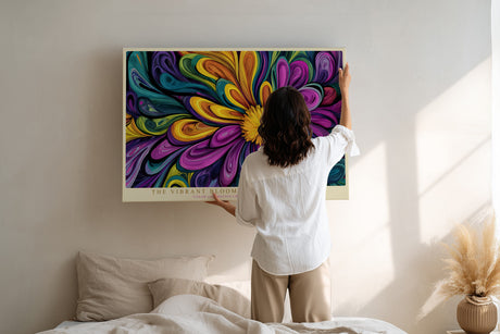 Paul Sinus Wandbild The Vibrant Bloom – farbenprächtige Blüte in dynamischer Bewegung symbolisiert Lebensfreude, Energie und künstlerische Leidenschaft