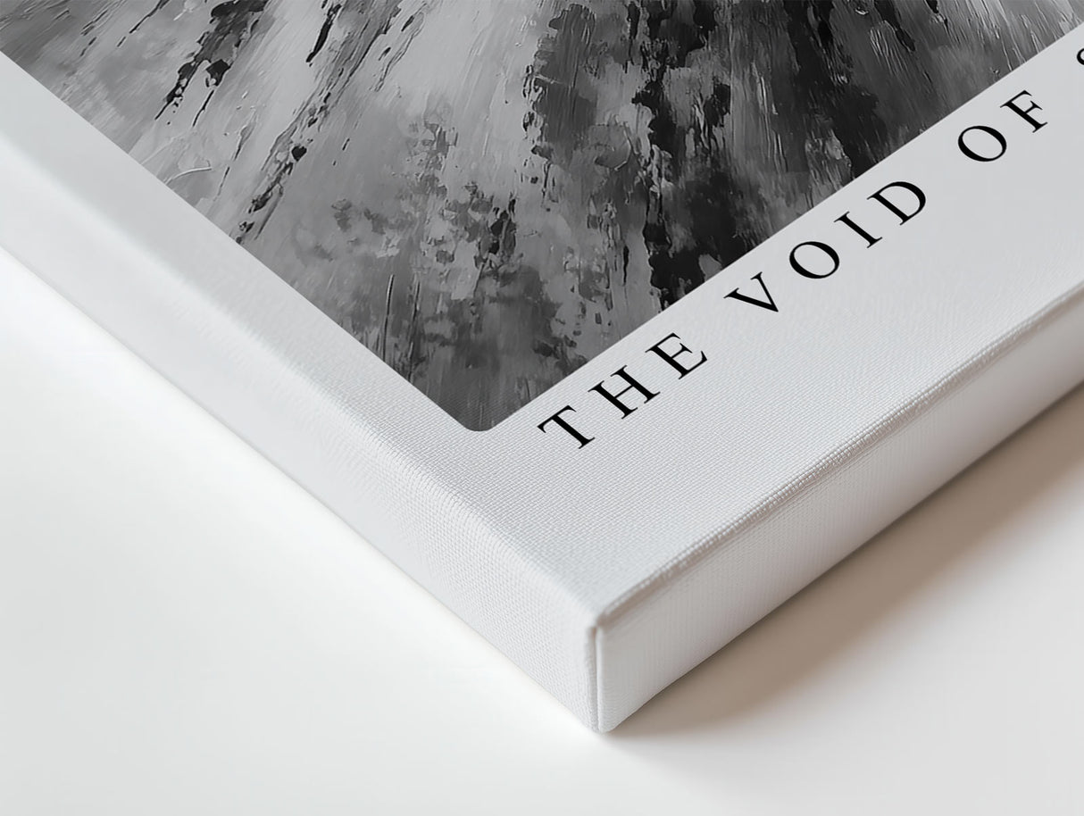 Paul Sinus Wandbild The Void of Silver Shadows Abstract Depth of Light and Darkness