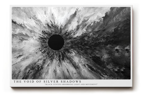 Paul Sinus Wandbild The Void of Silver Shadows Abstract Depth of Light and Darkness