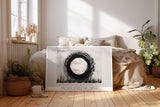 Paul Sinus Wandbild The Void Within the Circle Abstract Black Ink Composition