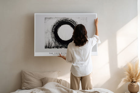 Paul Sinus Wandbild The Void Within the Circle Abstract Black Ink Composition