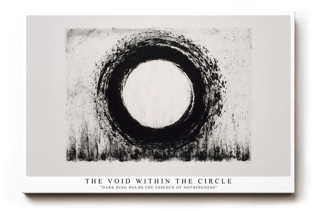 Paul Sinus Wandbild The Void Within the Circle Abstract Black Ink Composition