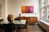 Paul Sinus Wandbild The Walls of Sunset Abstract Texture in Orange Pink and Red Passion