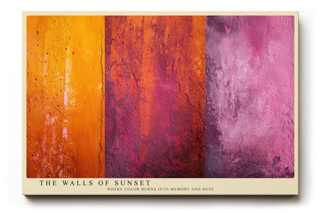 Paul Sinus Wandbild The Walls of Sunset Abstract Texture in Orange Pink and Red Passion