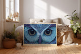 Paul Sinus Wandbild The Watcher of Midnight Hours Mystical Owl with Deep Blue Gaze and Celestial Symbolism