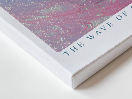 Paul Sinus Wandbild The Wave of Changing Colors – Abstrakte Meereswelle in Türkis und Rosa, fließendes Farbmotiv mit moderner Textur und Bewegung