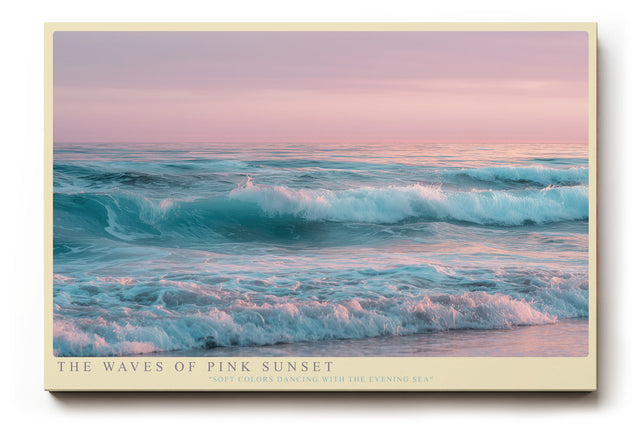 Paul Sinus Wandbild The Waves of Pink Sunset – Sanftes Farbenspiel über dem abendlichen Meer