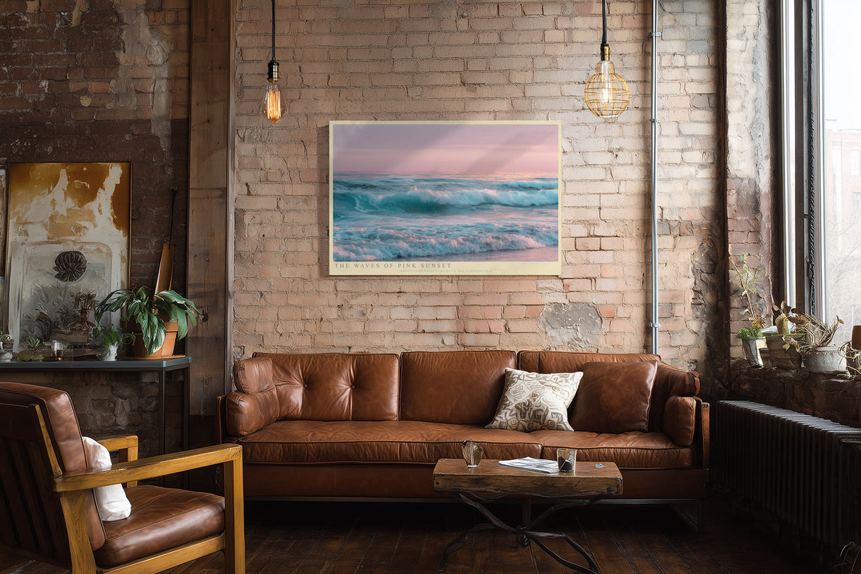 Paul Sinus Wandbild The Waves of Pink Sunset – Sanftes Farbenspiel über dem abendlichen Meer