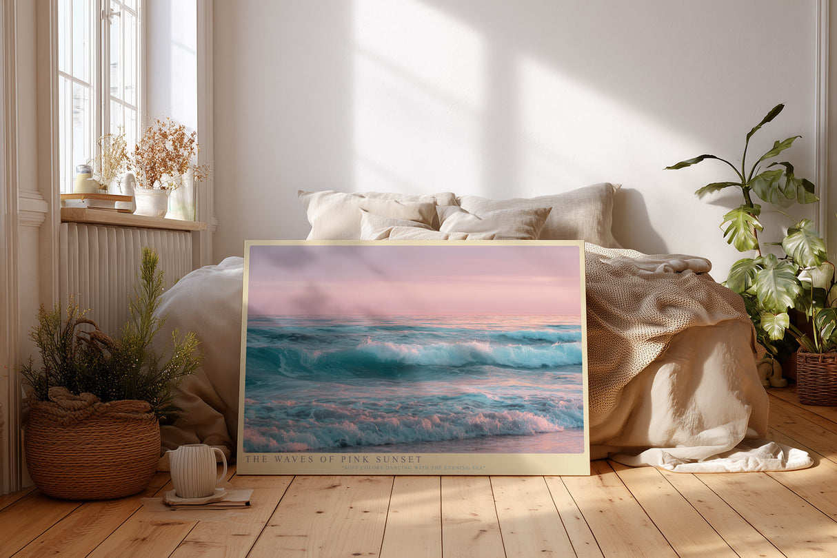Paul Sinus Wandbild The Waves of Pink Sunset – Sanftes Farbenspiel über dem abendlichen Meer