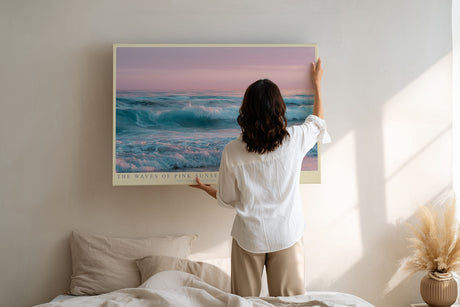 Paul Sinus Wandbild The Waves of Pink Sunset – Sanftes Farbenspiel über dem abendlichen Meer