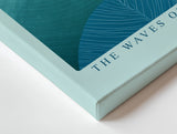 Paul Sinus Wandbild The Waves of Silent Nature abstraktes Landschaftsmotiv in Blau- und Grüntönen mit sanften Formen