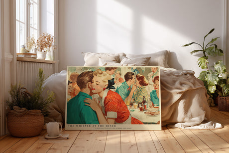 Paul Sinus Wandbild The Whisper at the Diner Vintage Romance in Summer Colors