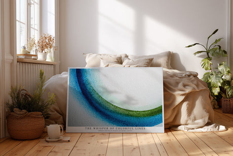 Paul Sinus Wandbild The Whisper of Colorful Lines – Sanfte Bewegung und Farbharmonie in moderner Abstraktion