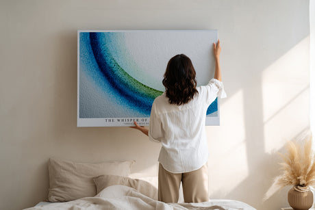 Paul Sinus Wandbild The Whisper of Colorful Lines – Sanfte Bewegung und Farbharmonie in moderner Abstraktion