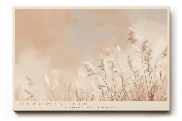 Paul Sinus Wandbild The Whispering Fields – Sanfte Bewegung von Gräsern im Wind – Poetisches Wandbild in warmen Naturtönen mit ruhiger Dynamik.