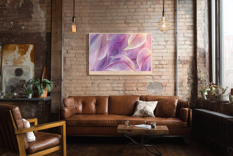 Paul Sinus Wandbild The Whispers of Colorful Leaves Soft Light in Shades of Pink and Purple