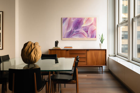 Paul Sinus Wandbild The Whispers of Colorful Leaves Soft Light in Shades of Pink and Purple