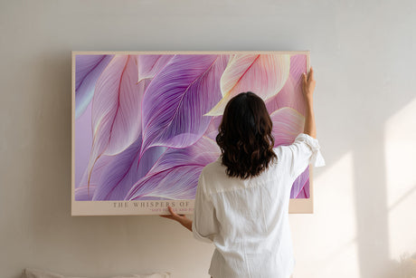 Paul Sinus Wandbild The Whispers of Colorful Leaves Soft Light in Shades of Pink and Purple